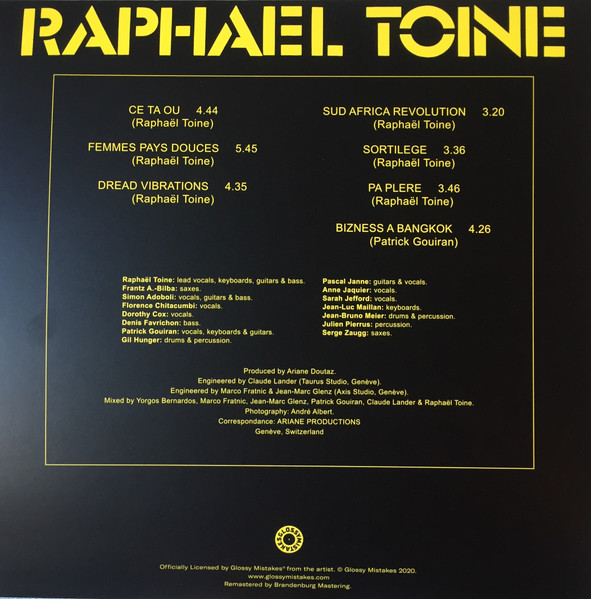 Raphaël Toiné - Ce Ta Ou / Sud Africa Révolution | Glossy Mistakes (GLOSSY 001) - 2 Raphaël Toiné - Ce Ta Ou / Sud Africa Révolution | Glossy Mistakes (GLOSSY 001) - 2