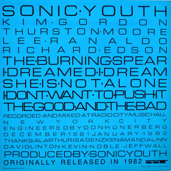 Sonic Youth - Sonic Youth | SST Records (SST 097) - 2