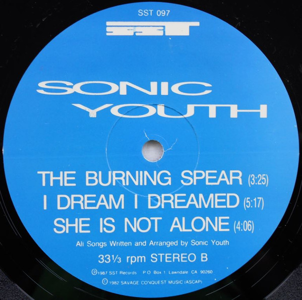Sonic Youth - Sonic Youth | SST Records (SST 097) - 3