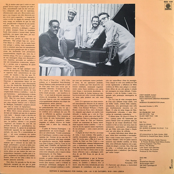 Chet Baker Quartet - No Problem | SteepleChase (SCS 1131) - 2