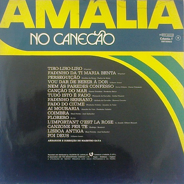 Amália Rodrigues - No Canecão (Rio De Janeiro) | Columbia (8E 064 40414) - main