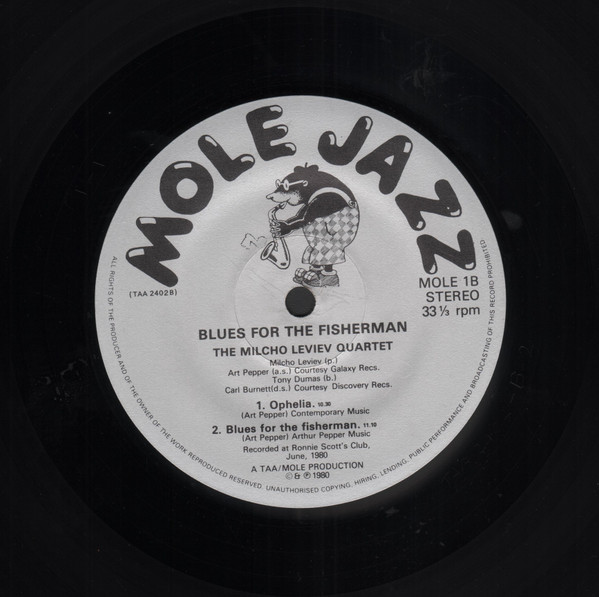 The Milcho Leviev Quartet - Blues For The Fisherman | Mole Jazz (MOLE 1) - 4