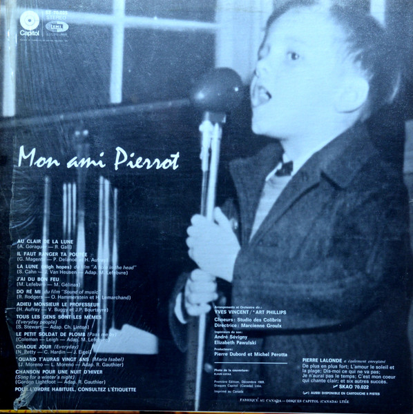 Pierre Lalonde - Mon Ami Pierrot | Capitol Records (ST 70.025) - 2 Pierre Lalonde - Mon Ami Pierrot | Capitol Records (ST 70.025) - 2