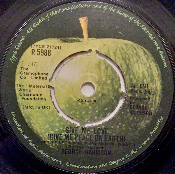 George Harrison - Give Me Love (Give Me Peace On Earth) | Apple Records (R 5988) - main