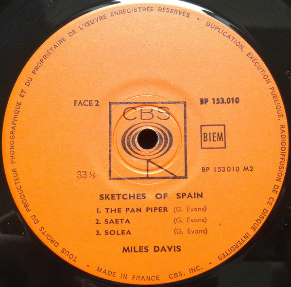 Miles Davis - Sketches Of Spain | CBS (BP 153010) - 4 Miles Davis - Sketches Of Spain | CBS (BP 153010) - 4