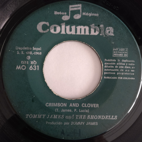 Tommy James & The Shondells - Crimson And Clover | Columbia (MO 631) - 3