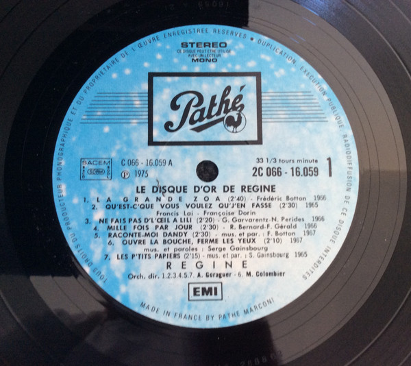 Régine - Disque D'or | Pathé (2C 066-16059) - 2 Régine - Disque D'or | Pathé (2C 066-16059) - 2