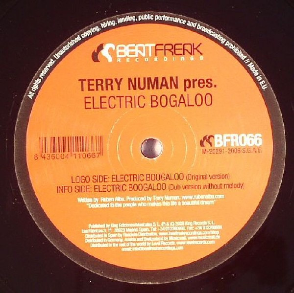 Terry Numan - Electric Bogaloo | BeatFreak Recordings (BFR066)