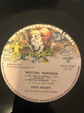 Steve Hackett - Spectral Mornings | Charisma (9124 039) - 4 Steve Hackett - Spectral Mornings | Charisma (9124 039) - 4