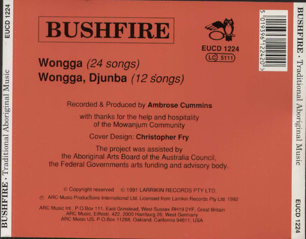 Australian Aborigines - Bushfire - Traditional Aboriginal Music | ARC Music (EUCD 1224) - 2