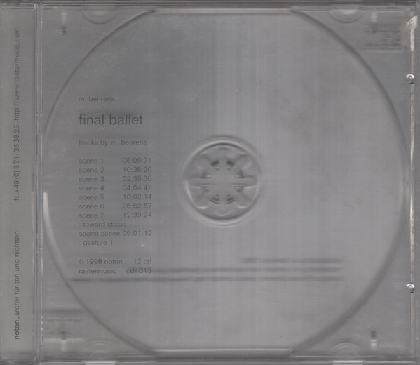 Marc Behrens - Final Ballet | noton.archiv für ton und nichtton (12 cd) - main Marc Behrens - Final Ballet | noton.archiv für ton und nichtton (12 cd) - main