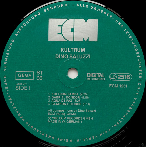 Dino Saluzzi - Kultrum | ECM Records (ECM 1251) - 3