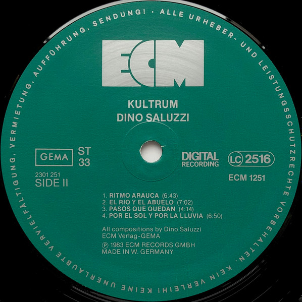 Dino Saluzzi - Kultrum | ECM Records (ECM 1251) - 4