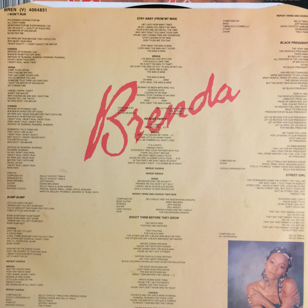 Brenda Fassie - Black President | The CCP Record Company (Bren (V) 4064851) - 4