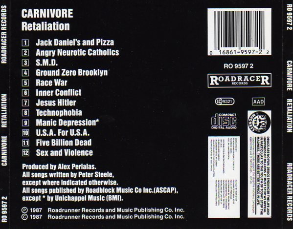 Carnivore - Retaliation | Roadracer Records (RO 9597 2) - 2