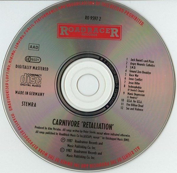 Carnivore - Retaliation | Roadracer Records (RO 9597 2) - 3