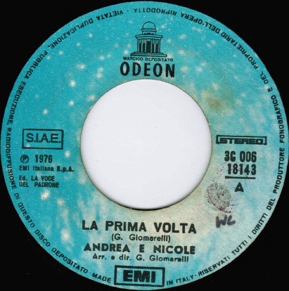 Andrea E Nicole / I Beati Paoli - La Prima Volta | Odeon (3C 006 18143) - 3
