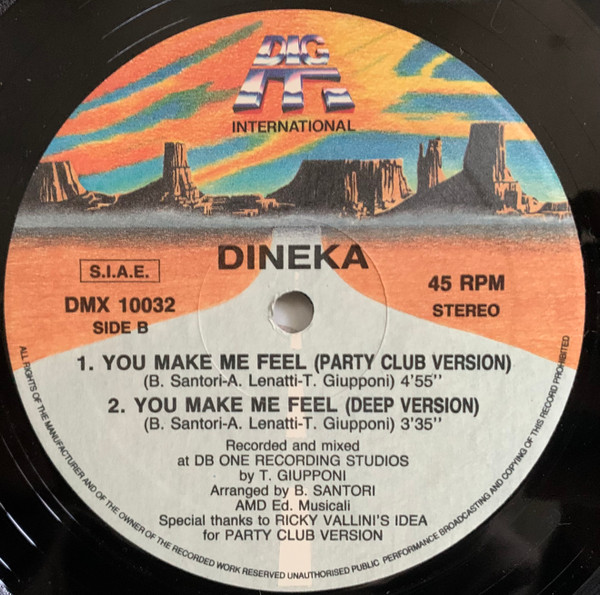 Dineka - You Make Me Feel | Dig It International (DMX 10032) - 3 Dineka - You Make Me Feel | Dig It International (DMX 10032) - 3