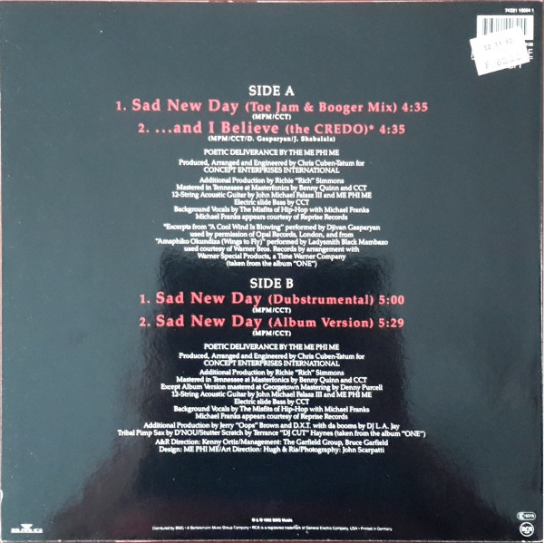 Me Phi Me - Sad New Day | RCA (74321 10064 1) - 2