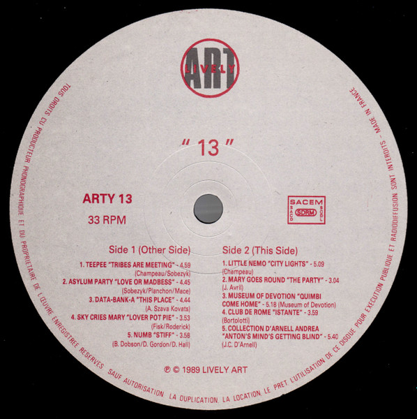 Various - 13 | Lively Art (ARTY 13) - 3