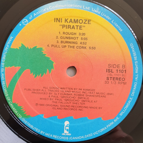 Ini Kamoze - Pirate | Island Records (ISL 1101) - 4 Ini Kamoze - Pirate | Island Records (ISL 1101) - 4
