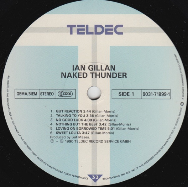 Ian Gillan - Naked Thunder | TELDEC (9031-71899-1) - 3