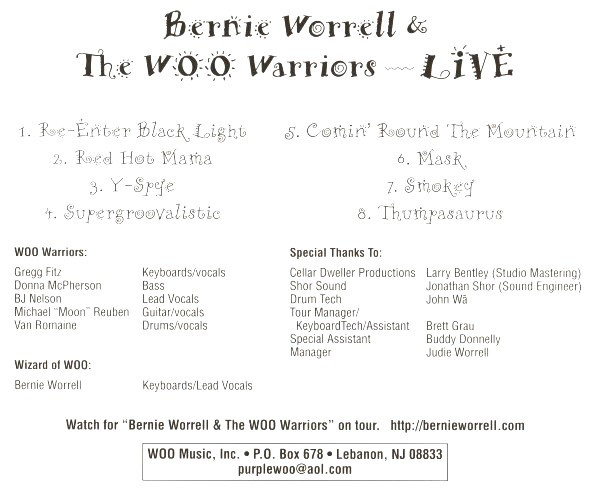 Bernie Worrell & The Woo Warriors - Live | Woo Music, Inc. (904D8) - 2