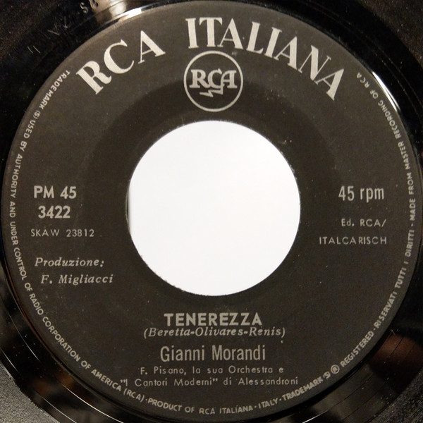 Gianni Morandi - Tenerezza / Israel | RCA Italiana (PM 45 3422) - 2