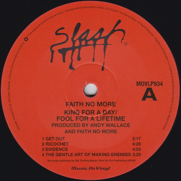 Faith No More - King For A Day Fool For A Lifetime | Slash (MOVLP934) - 2