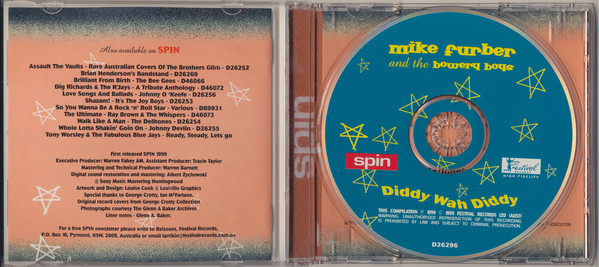 Mike Furber & The Bowery Boys - Diddy Wah Diddy CD | Spin (D26296) - 2