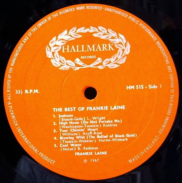 Frankie Laine - The Best Of Frankie Laine | Hallmark Records (HM 515) - 2