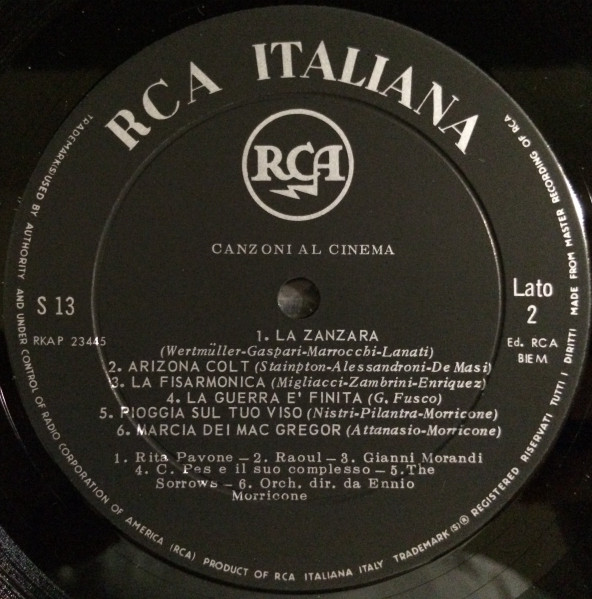 Various - Canzoni Al Cinema | RCA Italiana (S 13) - 4 Various - Canzoni Al Cinema | RCA Italiana (S 13) - 4