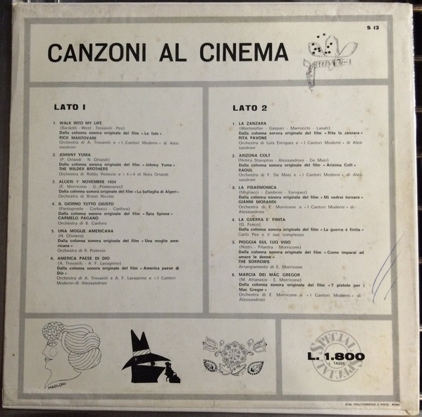 Various - Canzoni Al Cinema | RCA Italiana (S 13) - 2 Various - Canzoni Al Cinema | RCA Italiana (S 13) - 2
