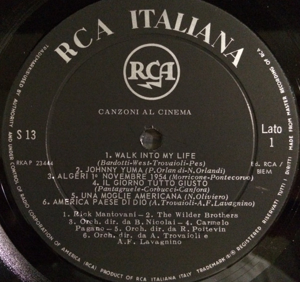 Various - Canzoni Al Cinema | RCA Italiana (S 13) - 3 Various - Canzoni Al Cinema | RCA Italiana (S 13) - 3