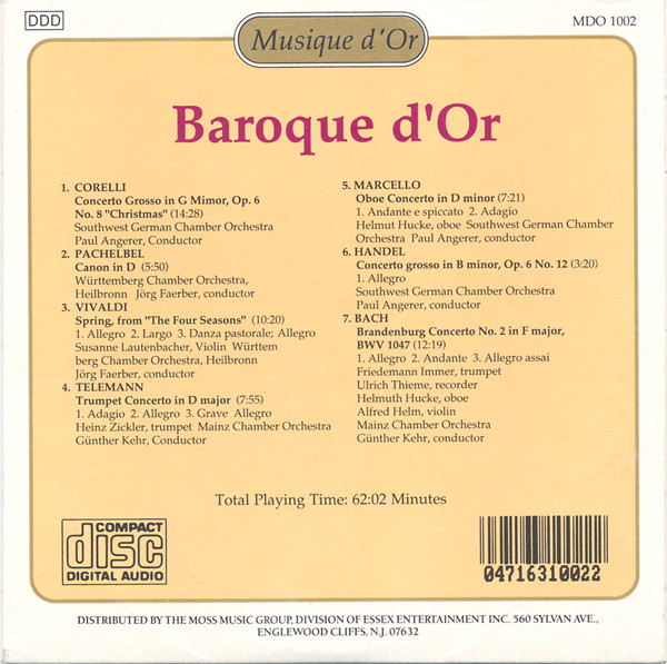 Various - Baroque D'Or | Musique d'Or (MDO 1002) - 2