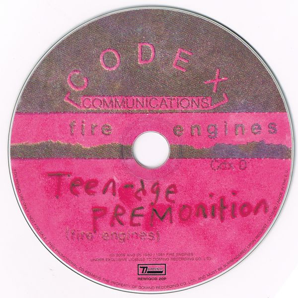 Fire Engines - Codex Teenage Premonition | Domino (REWIGCD 20P) - 4