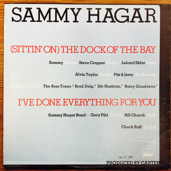 Sammy Hagar - (Sittin' On) The Dock Of The Bay | Capitol Records (SPRO-9074 / 9077) - 2