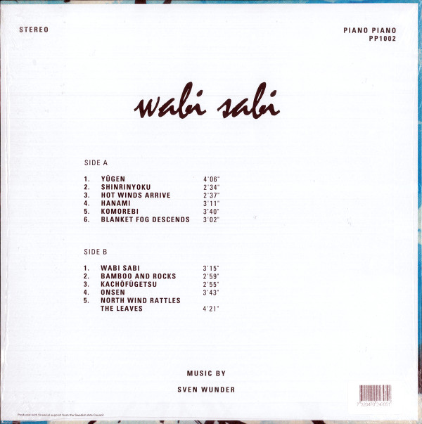 Sven Wunder - Wabi Sabi | Piano Piano (PP1002) - 2