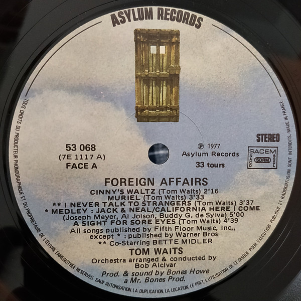 Tom Waits - Foreign Affairs | Asylum Records (53068) - 3 Tom Waits - Foreign Affairs | Asylum Records (53068) - 3