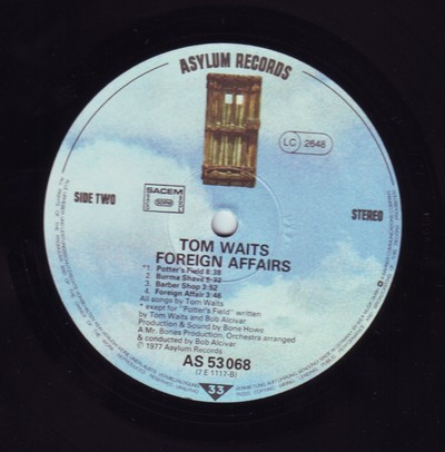 Tom Waits - Foreign Affairs | Asylum Records (53068) - 3 Tom Waits - Foreign Affairs | Asylum Records (53068) - 3
