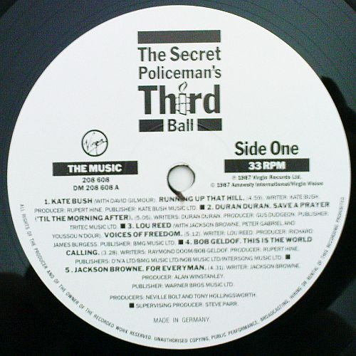 Various - The Secret Policeman's Third Ball (The Music) | Virgin (208 608) - 3