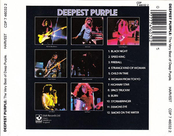 Deep Purple - Deepest Purple: The Very Best Of Deep Purple | Harvest (CDP 7 46032 2) - 2