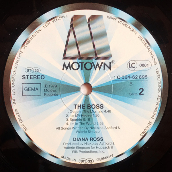 Diana Ross - The Boss | Motown (1C 064-62 895) - 4 Diana Ross - The Boss | Motown (1C 064-62 895) - 4