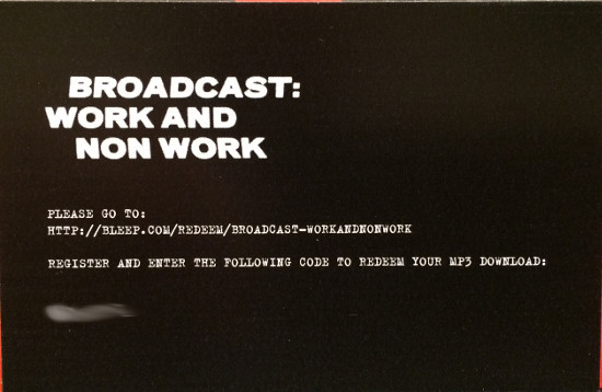 Broadcast - Work And Non Work LP | Warp Records (WARP LP52R) - 3 Broadcast - Work And Non Work LP | Warp Records (WARP LP52R) - 3