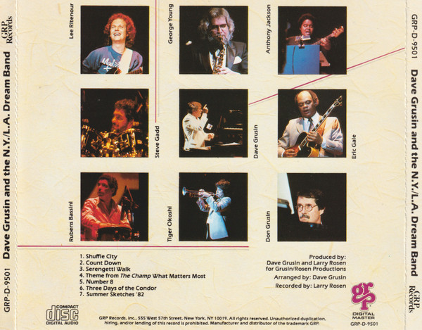 Dave Grusin And The NY-LA Dream Band - Dave Grusin And The NY-LA Dream Band | GRP (GRP-D-9501) - 2