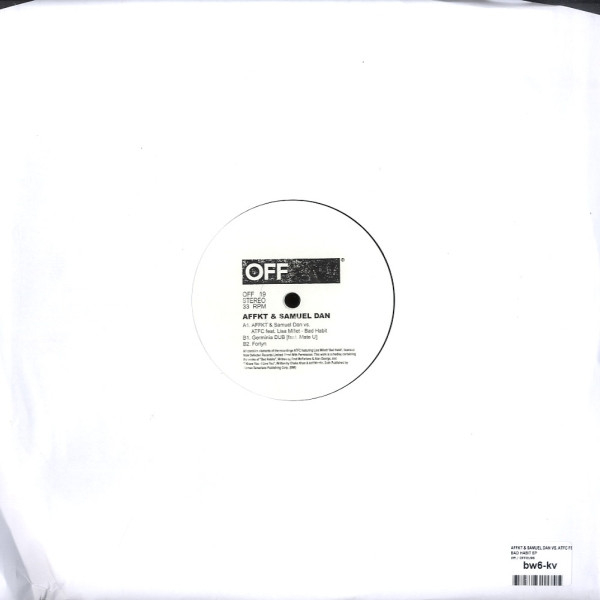 Affkt & Samuel Dan - Bad Habit EP | OFF Recordings (OFF 19) - 2
