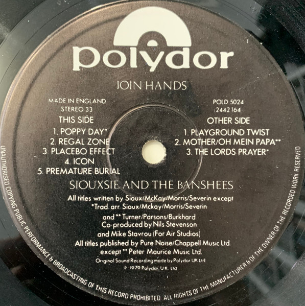 Siouxsie & The Banshees - Join Hands | Polydor (POLD 5024) - 4 Siouxsie & The Banshees - Join Hands | Polydor (POLD 5024) - 4