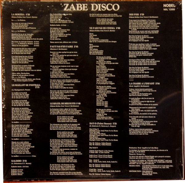 Patrick Zabé - Zabé Disco [Vinyl] | Nobel (NBL 12000) - 2