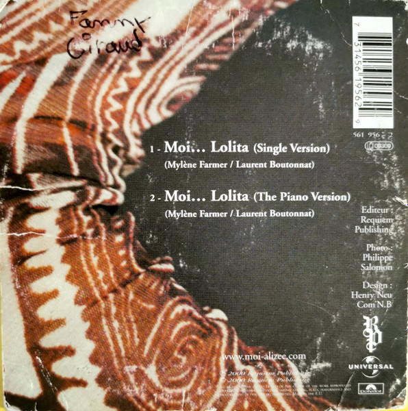 Alizée - Moi… Lolita | Polydor (561 956 - 2) - 2