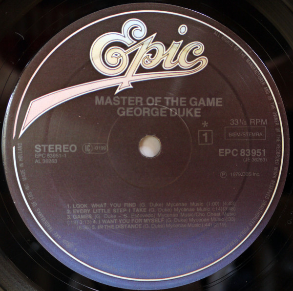 George Duke - Master Of The Game [Vinyl] | Epic (EPC 83951) - 3